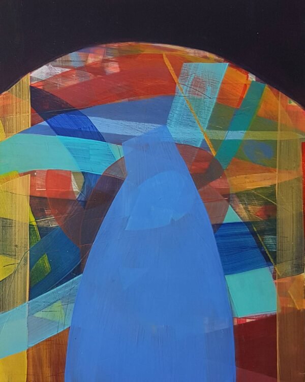 Nuala Clarke, “Obverted Beams of Sunlight II”, Acrylic on board, 30 x 24cm, Unframed, 2017
