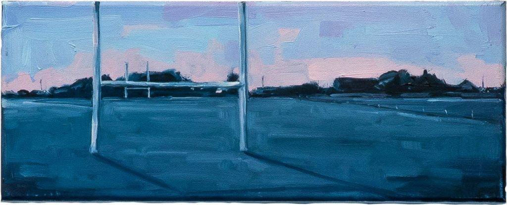 Kaye Maahs, "Dawn", Oil on canvas, 20 x 50cm