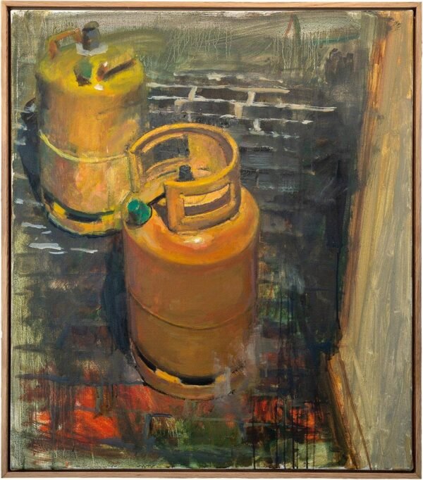 Aidan Crotty, "Cylinders 2", Oil on linen, 76 x 66cm, Unframed, 79 x 70cm, Framed