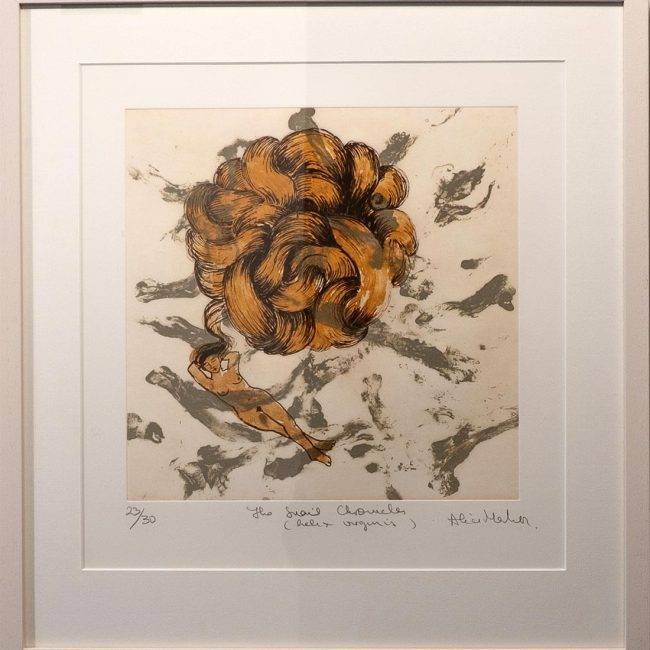 Alice Maher, "The Snail Chronicles Sleep of Ecstasy", Plate print, 28.5 x 28.5cm, Unframed, 51 x 38cm, Framed