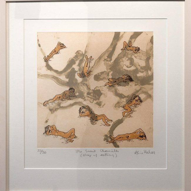 Alice Maher, "The Snail Chronicles, Helix Virginius", Plate print, 28.5 x 28.5cm, Unframed, 51 x 38cm, Framed