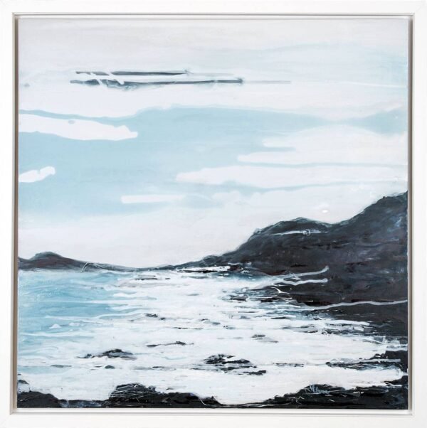 Imelda Kilbane, "Seacost", Acrylic on Aluminium, 61 x 61cm, Unframed, 66.8 x 66.8cm x 3cm, Framed