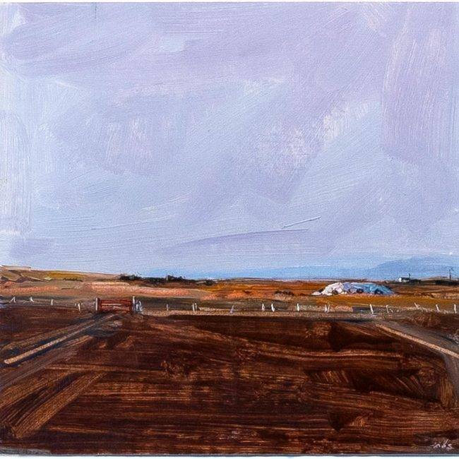 Kaye Maahs, "Boglands II", Oil on paper, 30 x 30cm, Unframed