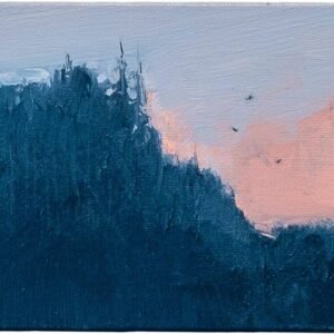 Kaye Maahs, "Crows at Clifden", Oil on canvas, 15 x 25 x 4cm, Unframed