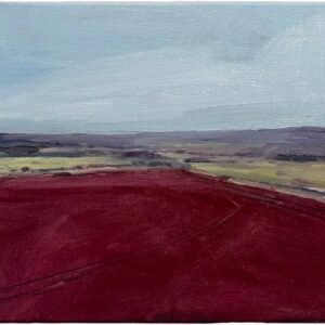 Kaye Maahs, "Reddened Field, Burren", Oil on canvas, 14 x 15.5cm, Unframed