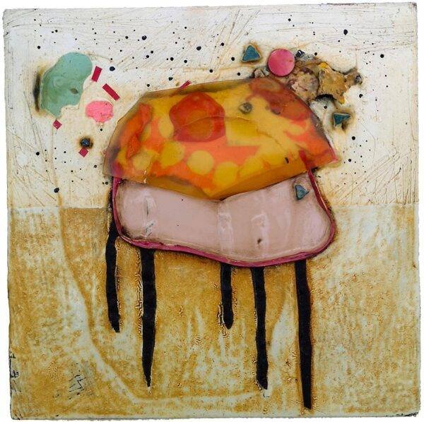 Kate Murphy, Table, Oil on board,15 x 15cm, 2023