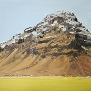 Kaye Maahs Drangshlíðarfjall Montain Oil on Paper 46 x 61 cm