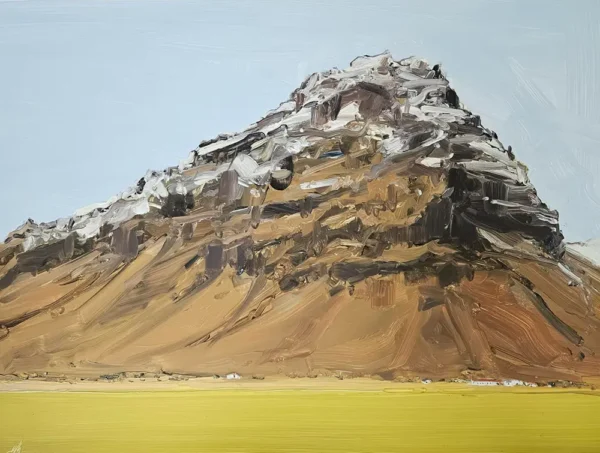 Kaye Maahs Drangshlíðarfjall Montain Oil on Paper 46 x 61 cm