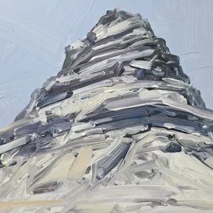 Kaye Maahs Kirkjufell Mountain Oil on Gesso Panel 20 x 25 cm