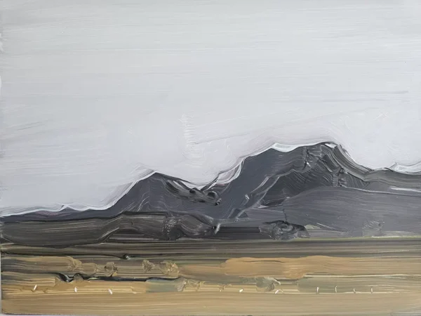 Kaye Maahs Lava Hills Oil on Gesso Panel 20 x 25 cm