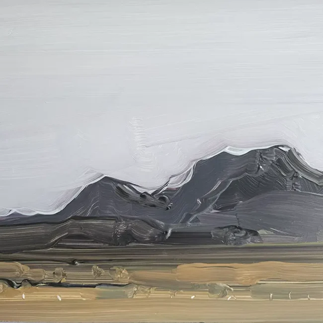 Kaye Maahs Lava Hills Oil on Gesso Panel 20 x 25 cm