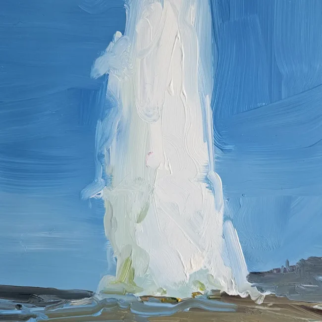 Kaye Maahs Strokkur Oil on Gesso Panel 25 x 20 cm €590